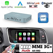 CarPlay & Android Auto / Mirrorlink DSP Interface for Audi Audi A8 (4H) 2010+ with MMI 3G and 3G+ (MOST)