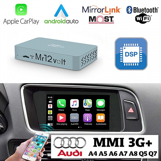 Audi CarPlay / Android Auto / Mirrorlink DSP Interface for Audi A4 A5 A6 A7 A8 Q5 Q7 with MMI 3G and 3G+ (MOST)