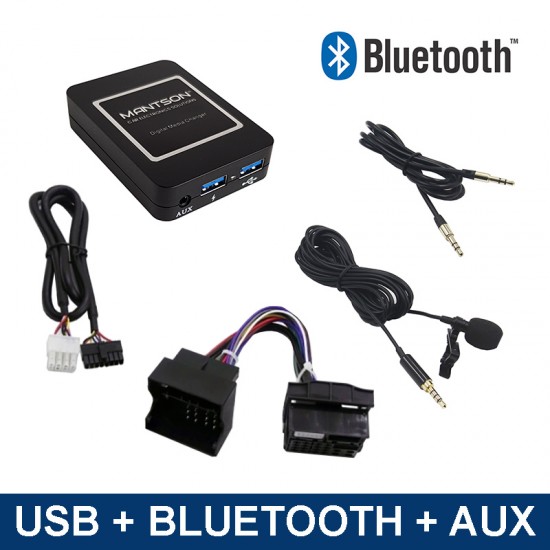 Uitwisseling Een centrale tool die een belangrijke rol speelt gegevens Bluetooth streamen + carkit / USB / AUX interface / audio adapter voor  40-pin BMW autoradio's