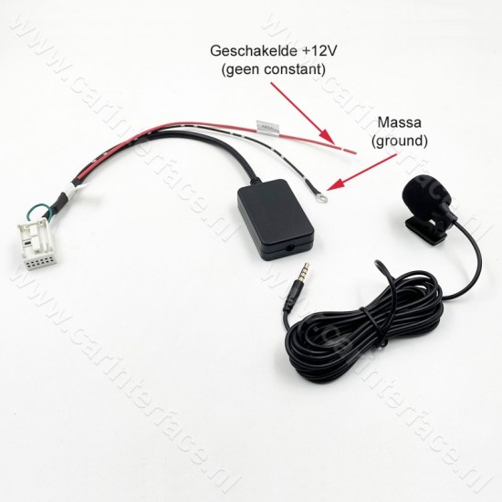 Bluetooth to AUX, streaming + hands-free car kit interface