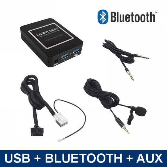 dwaas een experiment doen Rimpelingen Bluetooth / USB / AUX interface / audio adapter voor Audi autoradio's  (12-pin)